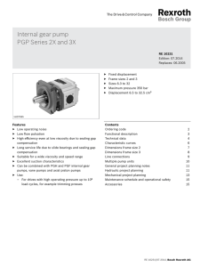 Internal gear pump PGP Series 2X and 3X
