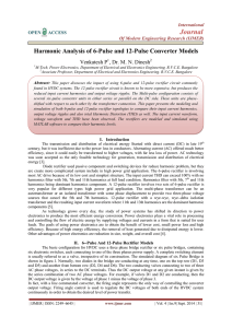 Harmonic Analysis of 6-Pulse and 12-Pulse Converter Models