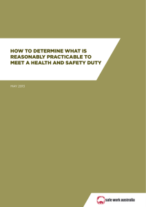 How to Determine What is Reasonably Practicable to Meet a Health