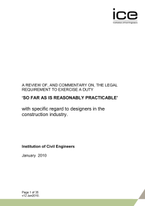 ICE PANEL: `SO FAR AS REASONABLY PRACTICABLE` REVIEW