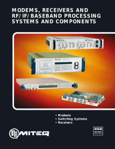modems, receivers and rf/if/baseband processing systems