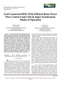 Grid Connected DFIG With Efficient Rotor Power Flow Control Under