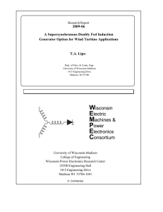 A Supersynchronous Doubly Fed Induction Generator Option for