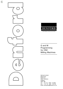 G and M Programming for CNC Milling Machines