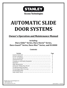 AUTOMATIC SLIDE DOOR SYSTEMS