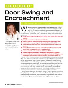Door Swing and Encroachment