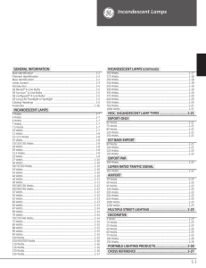 Incandescent Lamps