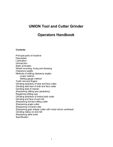 UNION Tool and Cutter Grinder Operators