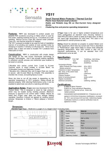 YS11 Data Sheet - Sensata Technologies