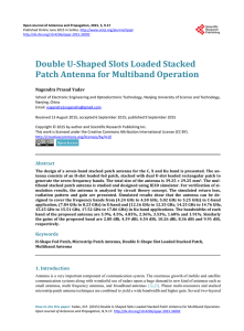 Double U-Shaped Slots Loaded Stacked Patch Antenna for