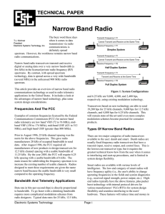 Narrow Band Radio
