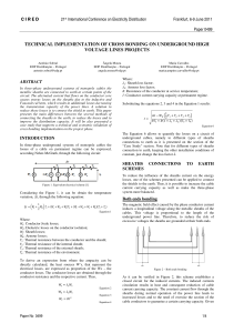 Technical implementation of cross bonding on underground high