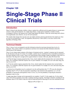 Single-Stage Phase II Clinical Trials