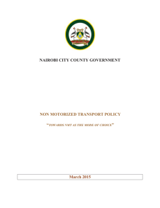 NAIROBI CITY COUNTY GOVERNMENT NON MOTORIZED