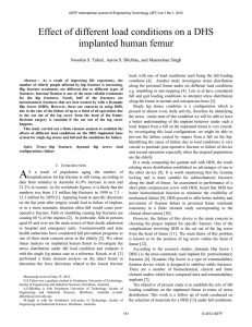 Effect of different load conditions on a DHS implanted human femur
