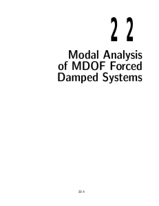 22 Modal Analysis of MDOF Forced Damped Systems