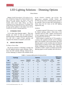 LED Lighting Solutions – Dimming Options - Digi-Key