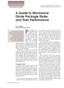 A Guide to Microwave Diode Package Styles and Their Performance