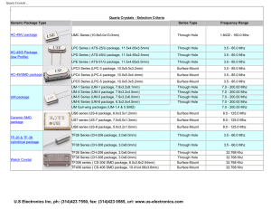 Quartz Crystals - US Electronics