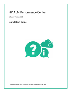 HP ALM Performance Center Installation Guide
