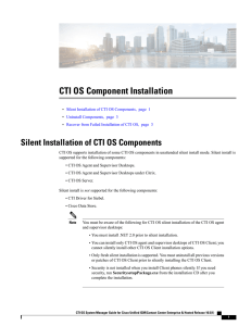 CTI OS Component Installation