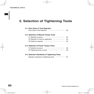 5. Selection of Tightening Tools