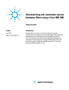 Characterizing sub-nanometer narrow bandpass filters