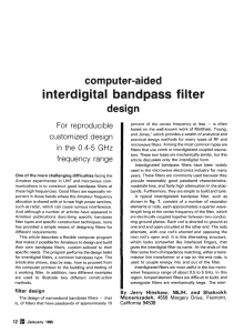 interdigital bandpass filter