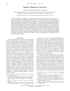 Magnetic Alignment of Nanowires