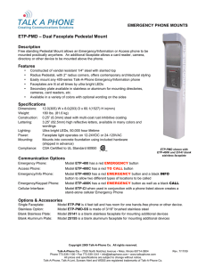 ETP-PMD – Dual Faceplate Pedestal Mount