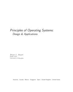 Principles of Operating Systems: