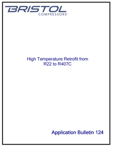 High Temperature Retrofit from R22 to R407C