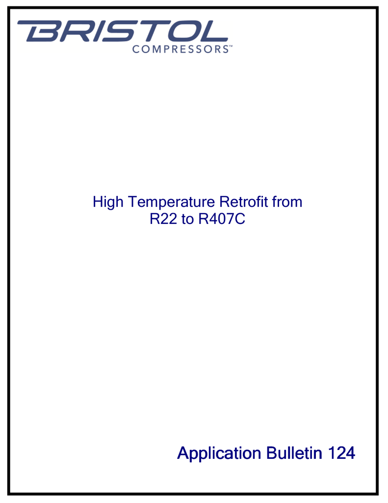 R407c Pressure Temperature Chart