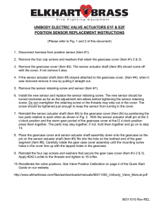 Position sensor replacement instructions Product