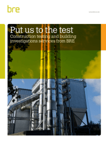 Construction testing and building investigations services from BRE