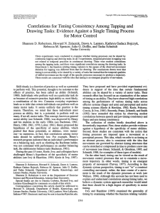 Correlations for Timing Consistency Among Tapping and Drawing