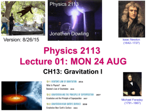 Physics 2113 Lecture 01: MON 24 AUG