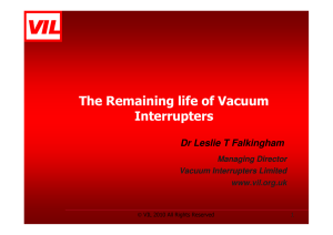 The Remaining life of Vacuum Interrupters