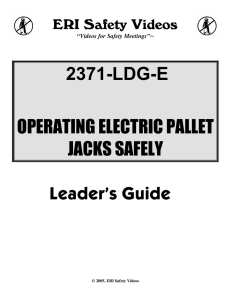 2371-LDG-E OPERATING ELECTRIC PALLET JACKS SAFELY
