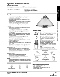 Stylmaster™ Incandescent Luminaires Catalog Pages