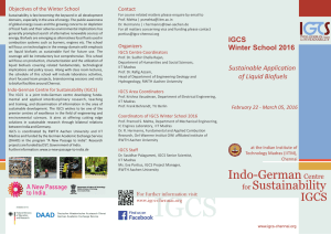 IGCS Winter School 2016 - RWTH Aachen University