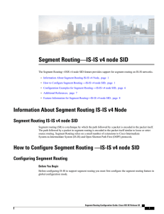 Segment Routing—IS