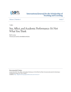 Sex, Affect, and Academic Performance: It`s Not What You Think