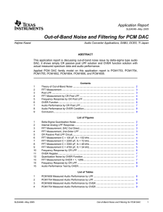 Out-of-Band Noise and Filtering for PCM DAC