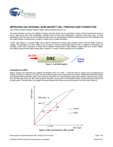 improving dac integral nonlinearity (inl) through gain correction