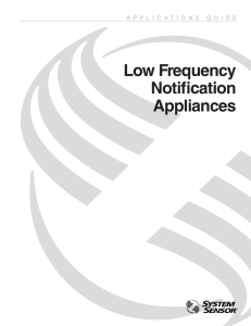 Low Frequency Notification Appliances