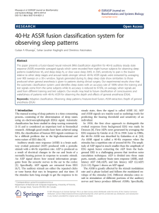 40-Hz ASSR fusion classification system for observing sleep patterns
