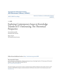 Exploring Contemporary Issues in Knowledge Transfer in IT