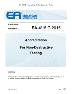 ACCREDITATION FOR BODIES PERFORMING NON