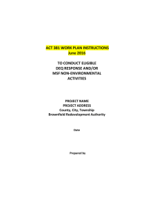 Act 381 Work Plan Instructions - Michigan Economic Development